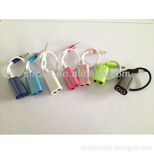 3.5mm 1 to 2 Stereo Headphone/ Earphones Splitter Cable adapter for mobile phones